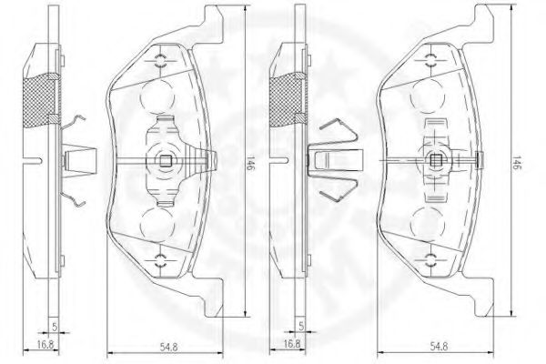 set placute frana,frana disc 3