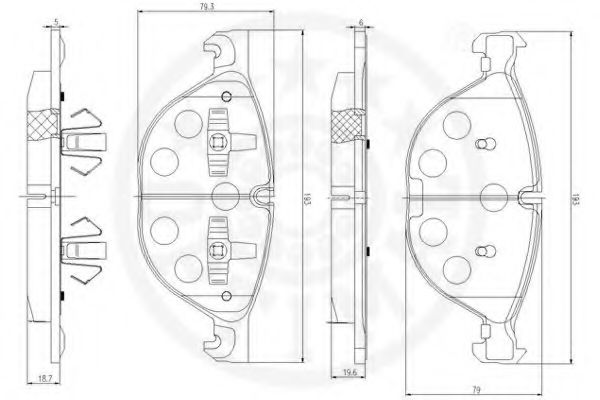set placute frana,frana disc 3