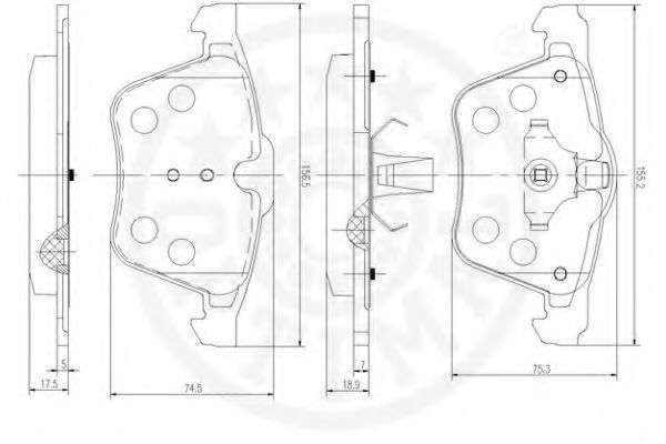 set placute frana,frana disc 3