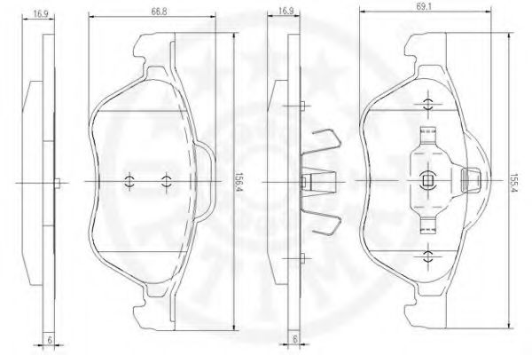 set placute frana,frana disc 3