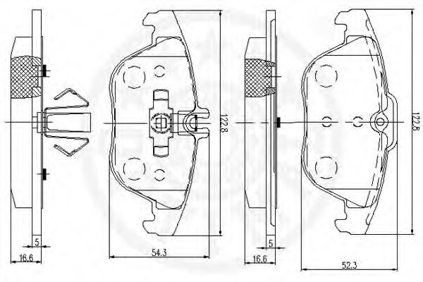 set placute frana,frana disc 3