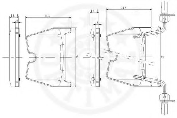 set placute frana,frana disc 3