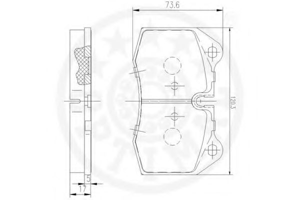 set placute frana,frana disc 4