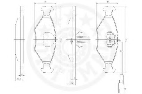 set placute frana,frana disc 3