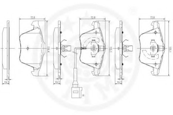 set placute frana,frana disc 3