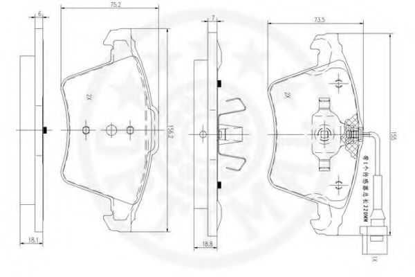set placute frana,frana disc 3