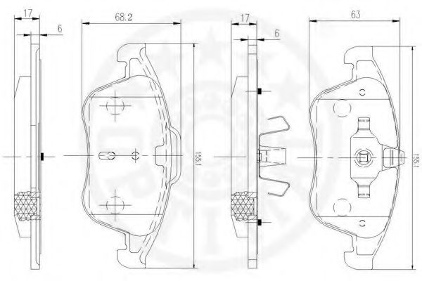 set placute frana,frana disc 3