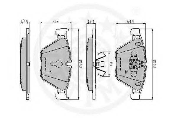 set placute frana,frana disc 3