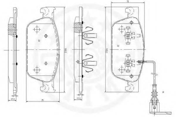 set placute frana,frana disc 3