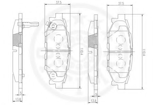 set placute frana,frana disc 4
