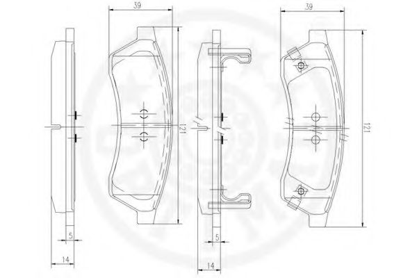 set placute frana,frana disc 3