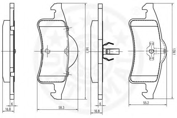 set placute frana,frana disc 3