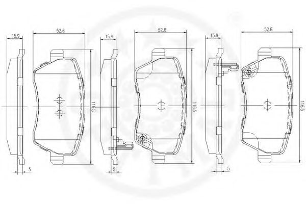 set placute frana,frana disc 3