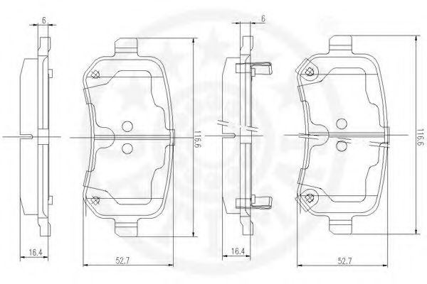 set placute frana,frana disc 3