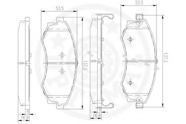 set placute frana,frana disc 3