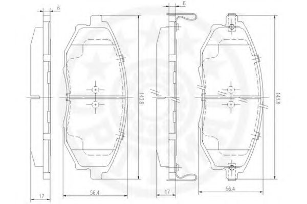 set placute frana,frana disc 3