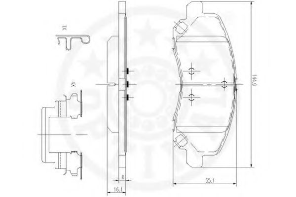 set placute frana,frana disc 3