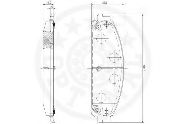 set placute frana,frana disc 3