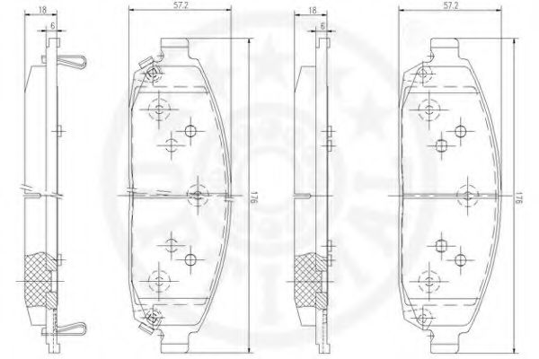 set placute frana,frana disc 3
