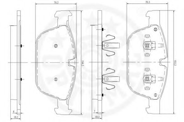 set placute frana,frana disc 3