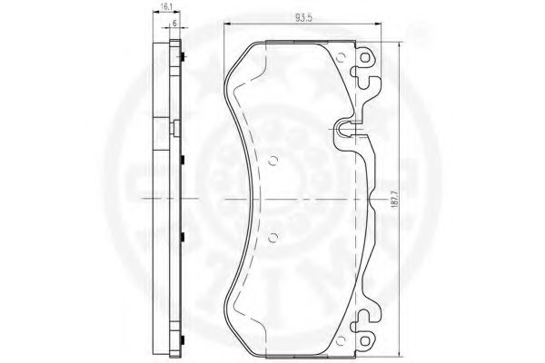 set placute frana,frana disc 4