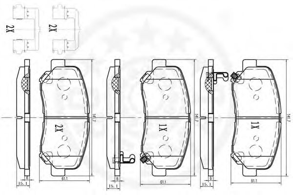 set placute frana,frana disc 3