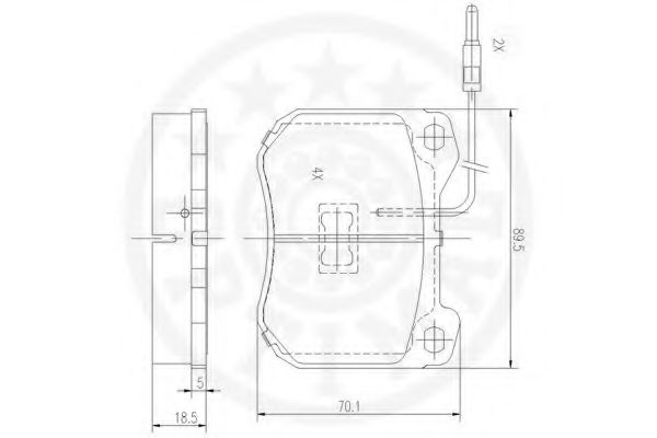 set placute frana,frana disc 2