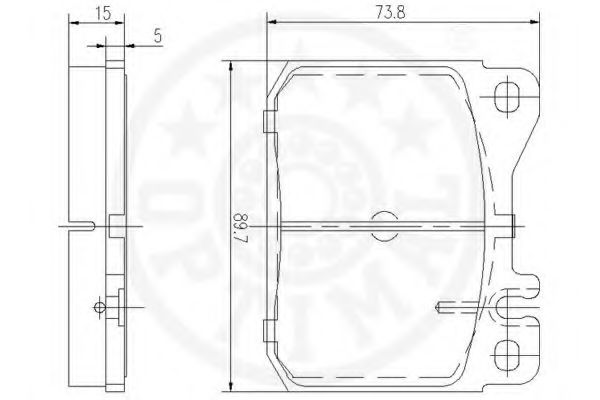 set placute frana,frana disc 3