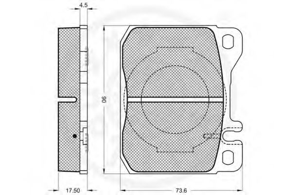 set placute frana,frana disc 2