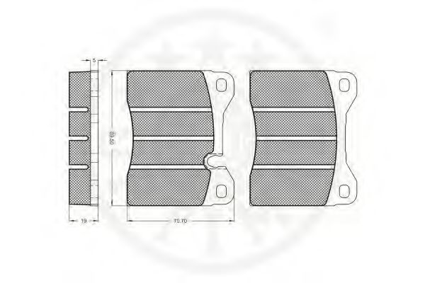 set placute frana,frana disc 2