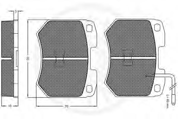 set placute frana,frana disc 2