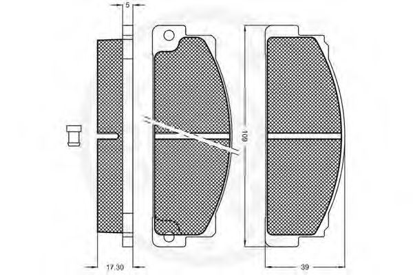 set placute frana,frana disc 2