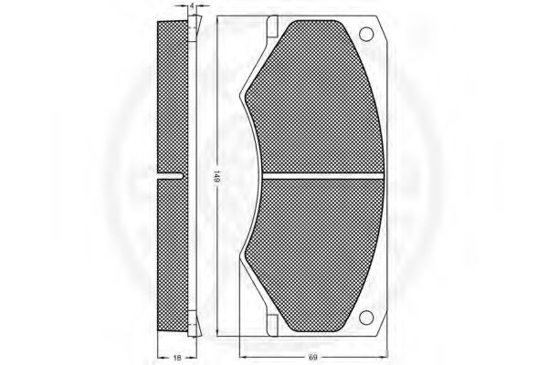 set placute frana,frana disc 2