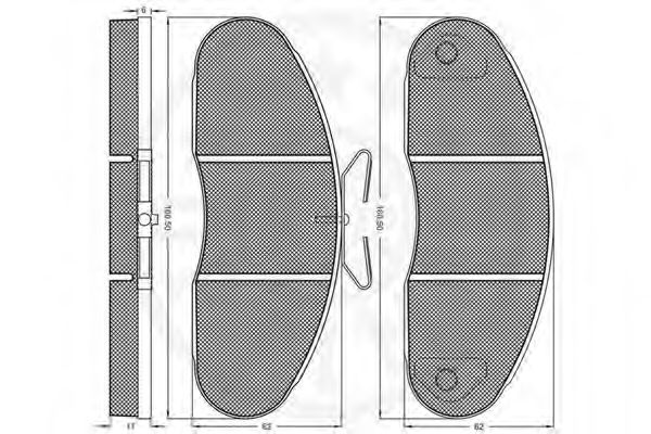 set placute frana,frana disc 2