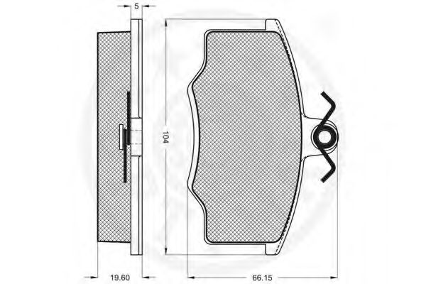 set placute frana,frana disc 2