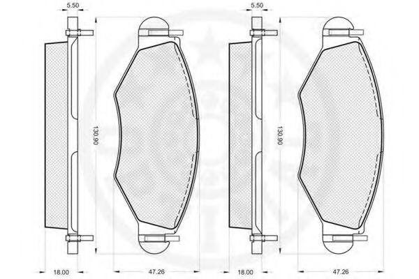 set placute frana,frana disc 3