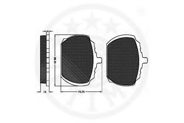 set placute frana,frana disc 2
