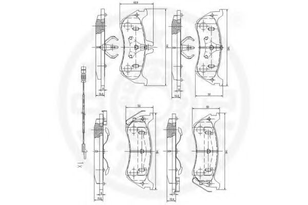 set placute frana,frana disc 2