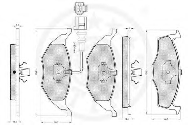 set placute frana,frana disc 2