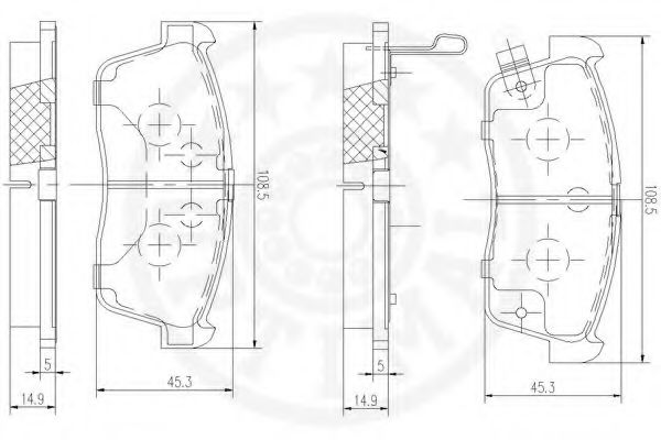 set placute frana,frana disc 2