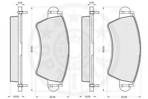 set placute frana,frana disc 2