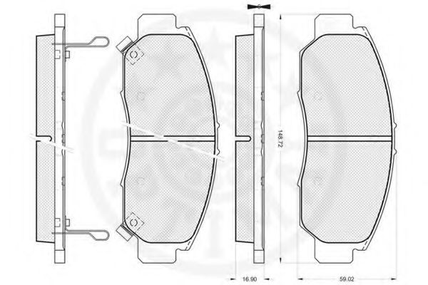 set placute frana,frana disc 2
