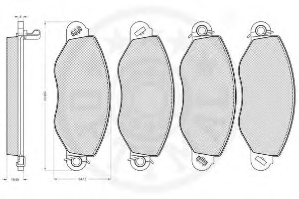 set placute frana,frana disc 3