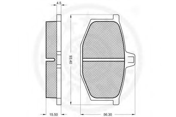 set placute frana,frana disc 2