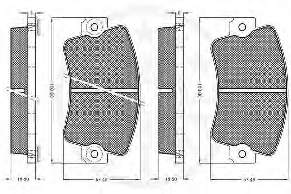 set placute frana,frana disc 2