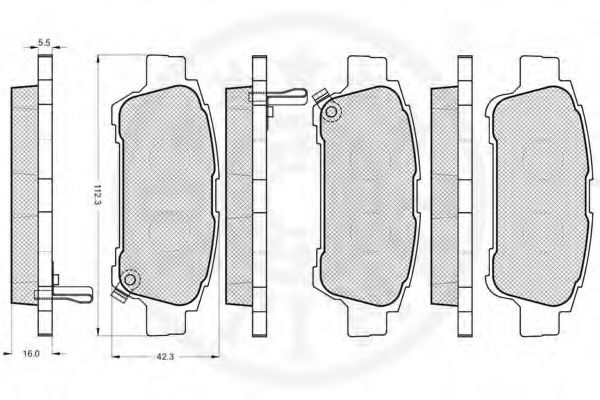 set placute frana,frana disc 2