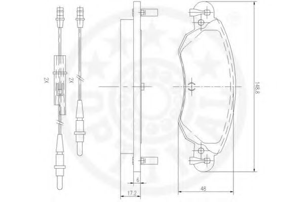 set placute frana,frana disc 2