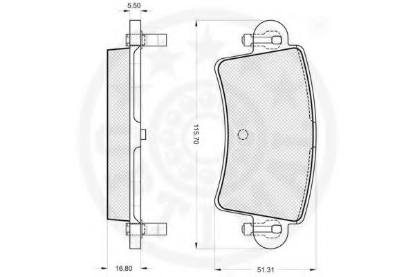set placute frana,frana disc 4