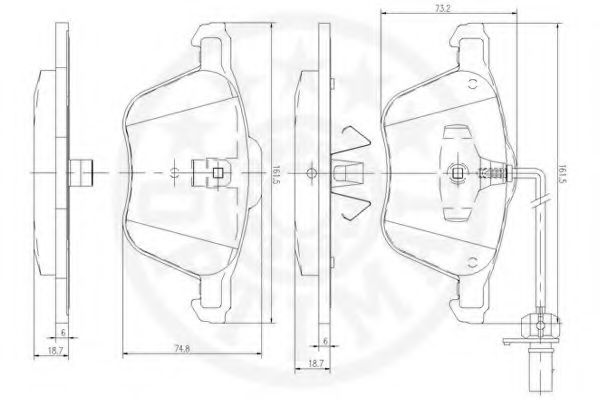 set placute frana,frana disc 2