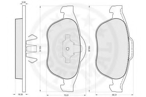 set placute frana,frana disc 3